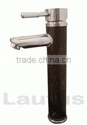 White marble bathroom and kitchen sink stone faucet