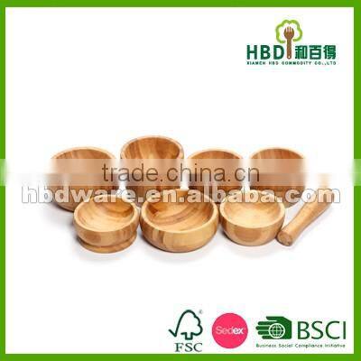 Bamboo mortar and pestle set wholesales