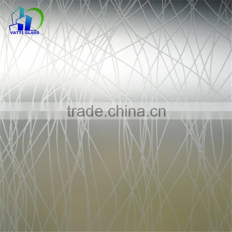 10mm 12mm acid etching office partition glass wall acid etched glass partition wall