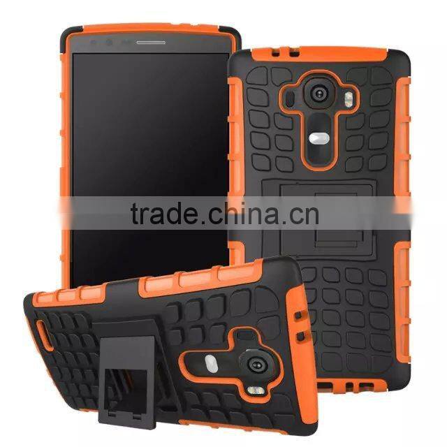 For LG G4 smartphone case cover, PC Silicone shockproof stand case for LG G4 mobile phone