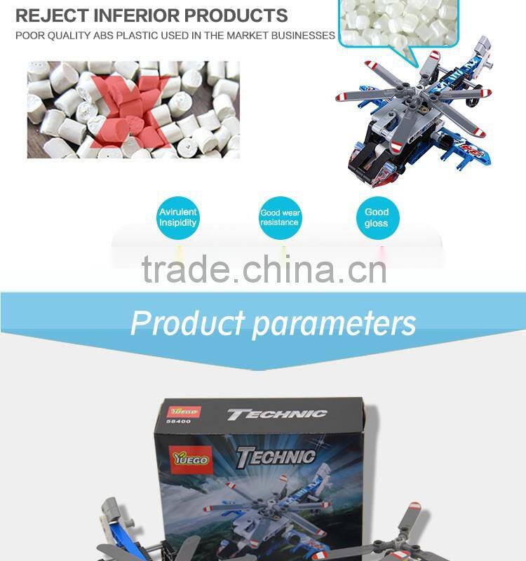 educational Puzzle plastic building blocks child toy flying rescue helicopter