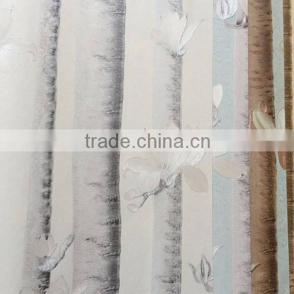 tree desgin waterproof vinyl wallpaper