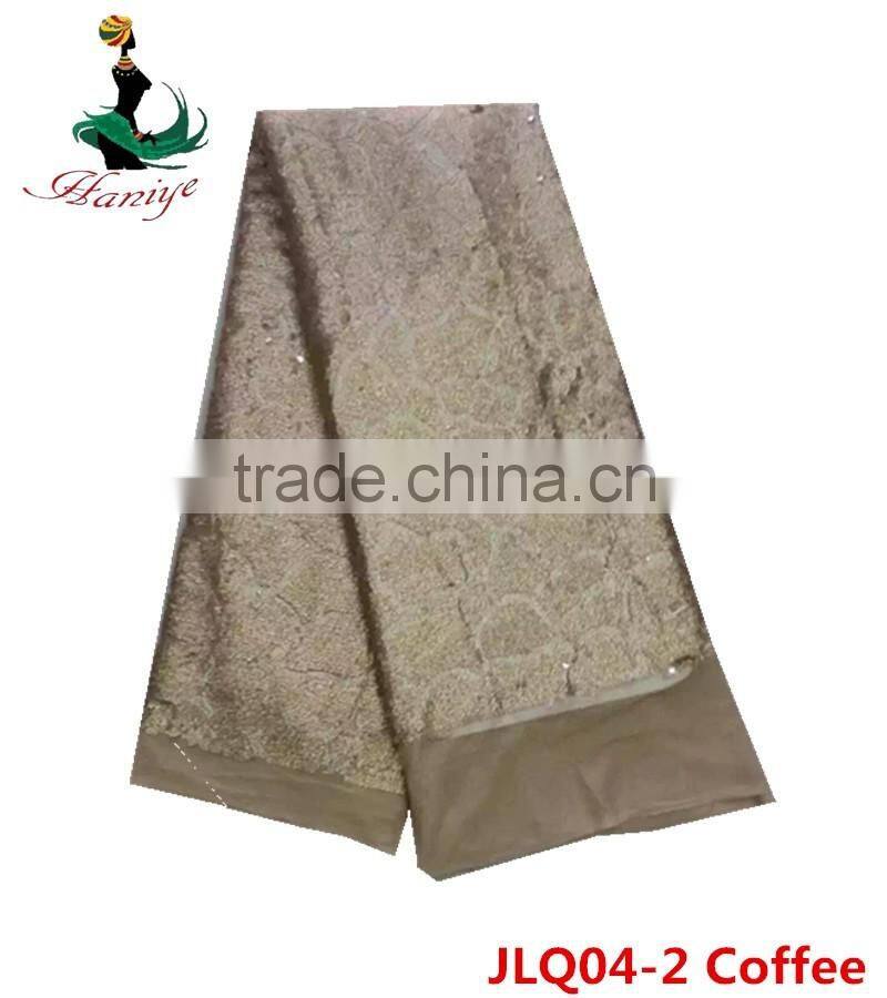 Haniye JLQ04-1/Beautiful types of tulle lace african french dress net lace fabrics with sequins