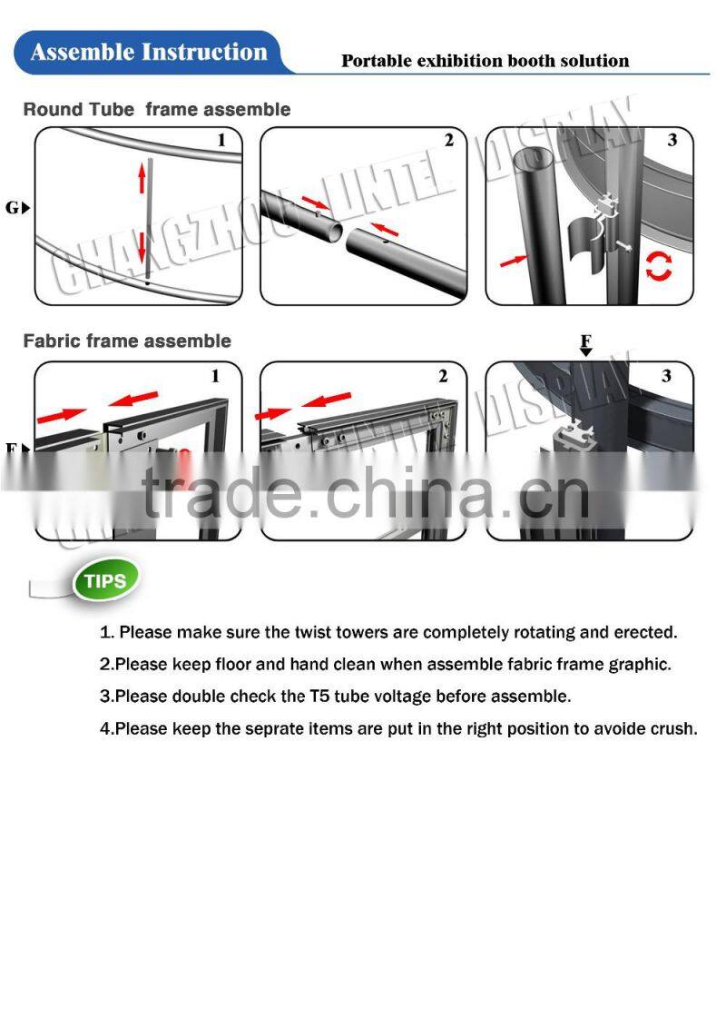 Aluminium Portable Trade Display modular display booth