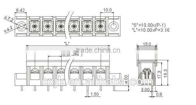 Barrier Terminal Block with lable holder