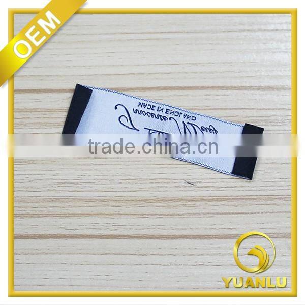 Wholesale custom loop folded garment damask clothing labels
