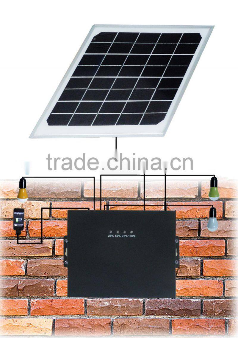 8w cheap solar led lighting with 3W SMD led bulb led solar kit with mobile charger