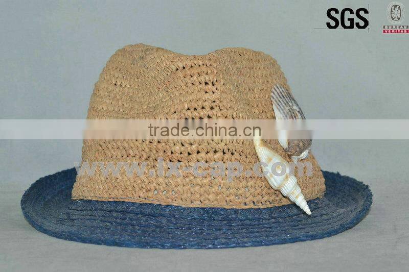 Unisex Fedora Trilby Cap Cowboy Summer Beach Sun Straw Hats