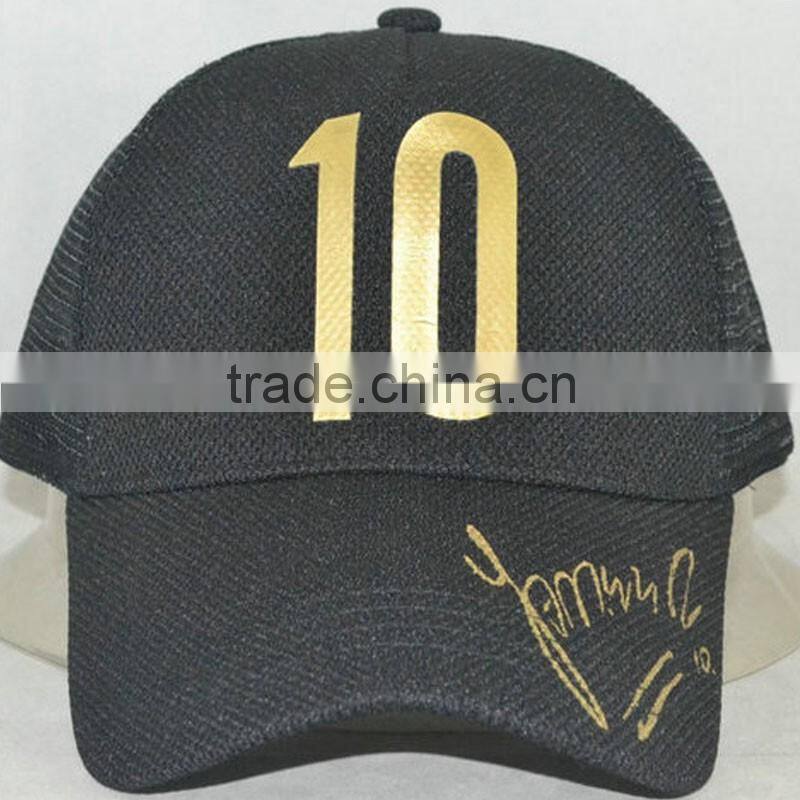 Guangzhou hat factory professional custom / 100% polyester fiber/white and black/LOGO printing/sponge trucker hats