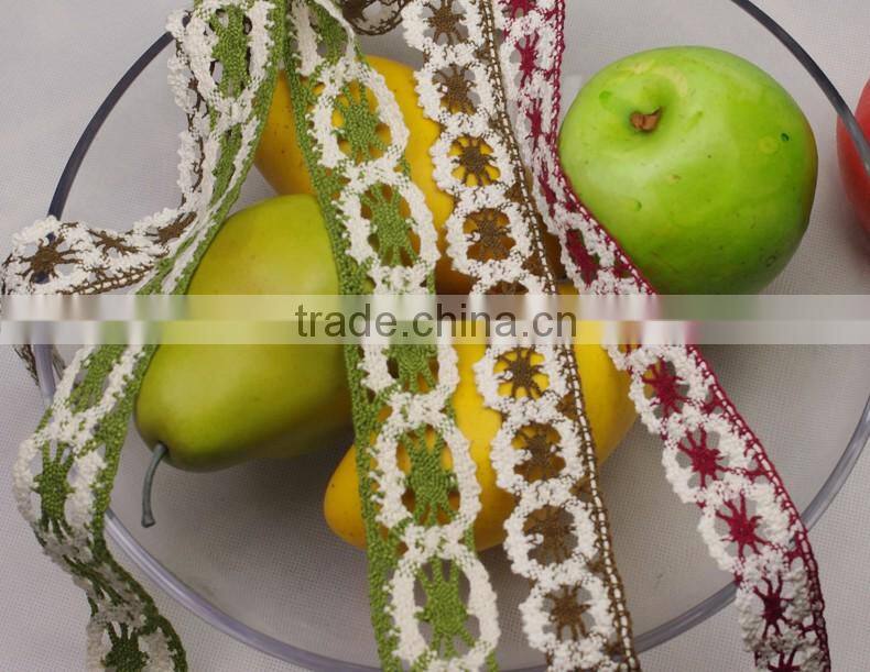 2016 african guipure Cotton ribbon trims crochet accessories lace c300102