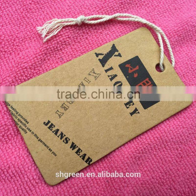 Glossy hole punched paper swing tags