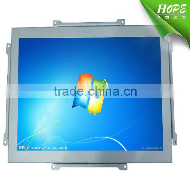 metal casing 4:3 white color 14inch lcd open frame monitor
