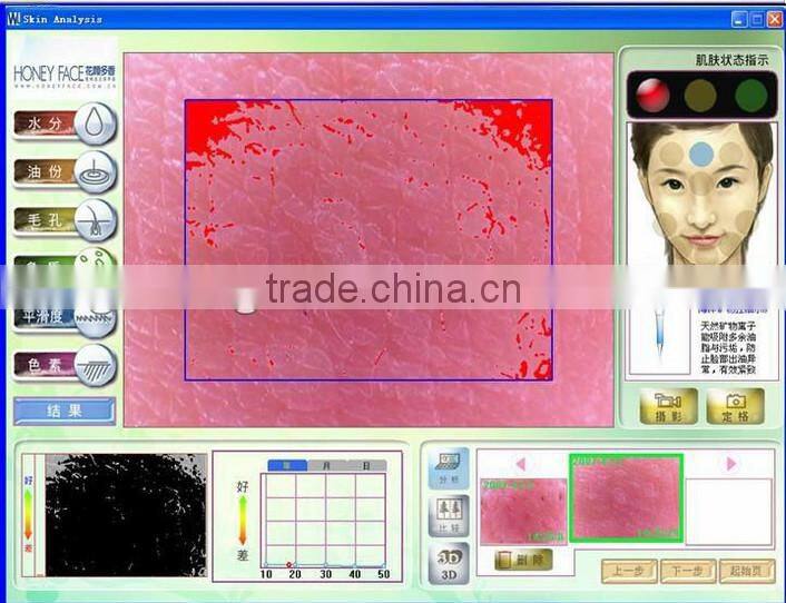 Hot-selling touch screen digital facial skin analyzer beauty machine BD-P006