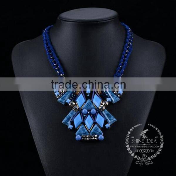 high quality vintage acrylic resin chunky statement necklace fashion women pendant necklace 6390050