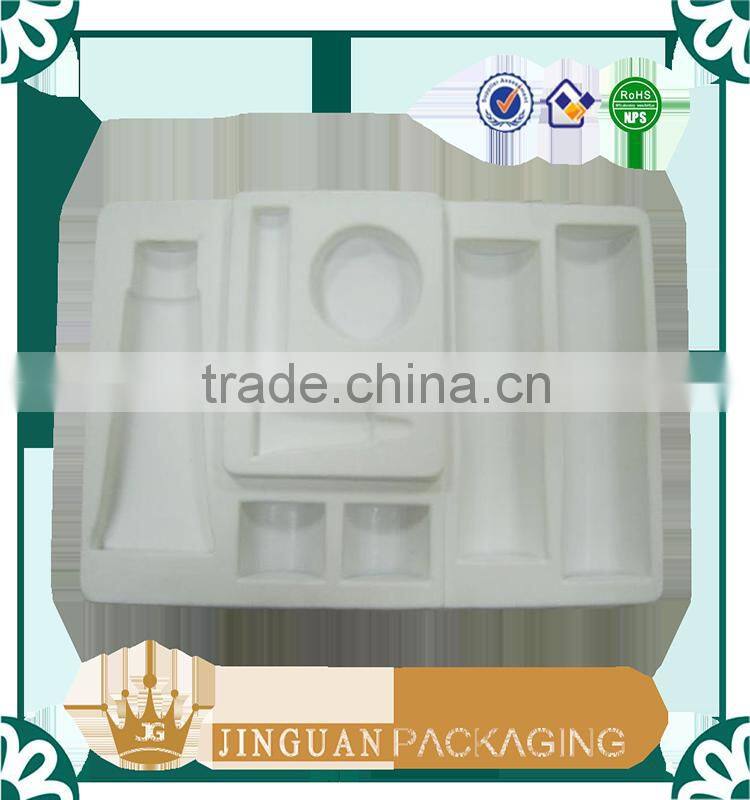 High Quality Thermoformed Pink PVC flocked blister packaging tray