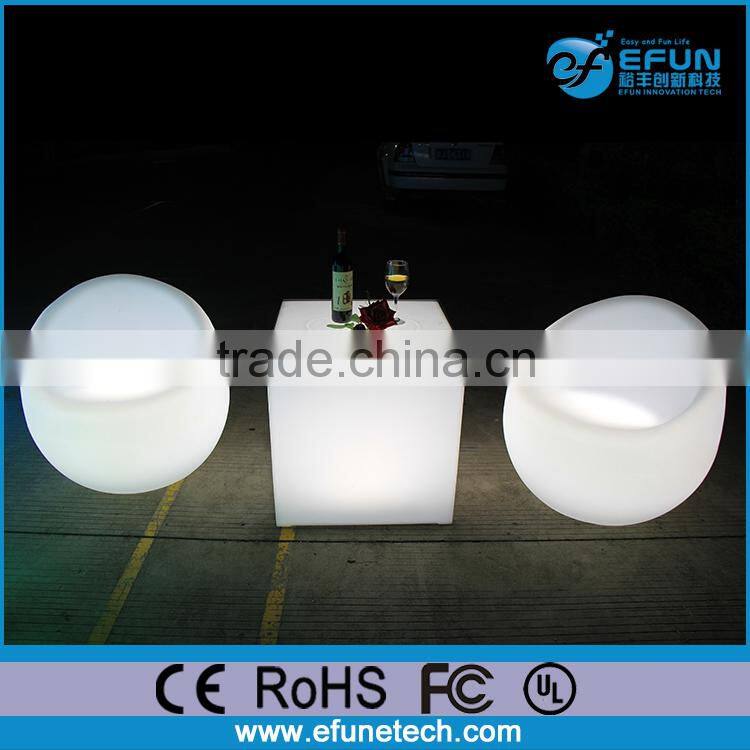 plastic nightclub bar table and chairs,led fancy egg shape rgb color glow chair