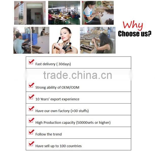 From China Brush Factory 15pcs Beauty Makeup Cosmetic Brush Set