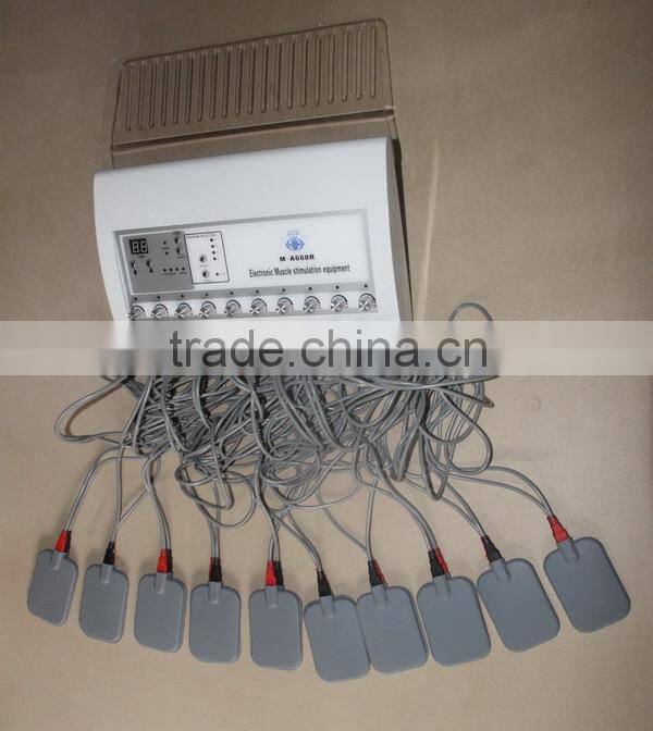 Professional fitness electrostimulation machine combining infrared slimming and electronic muscle stimulator