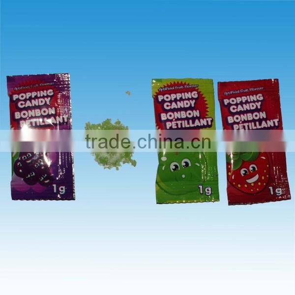 Multiple flavors popping candy