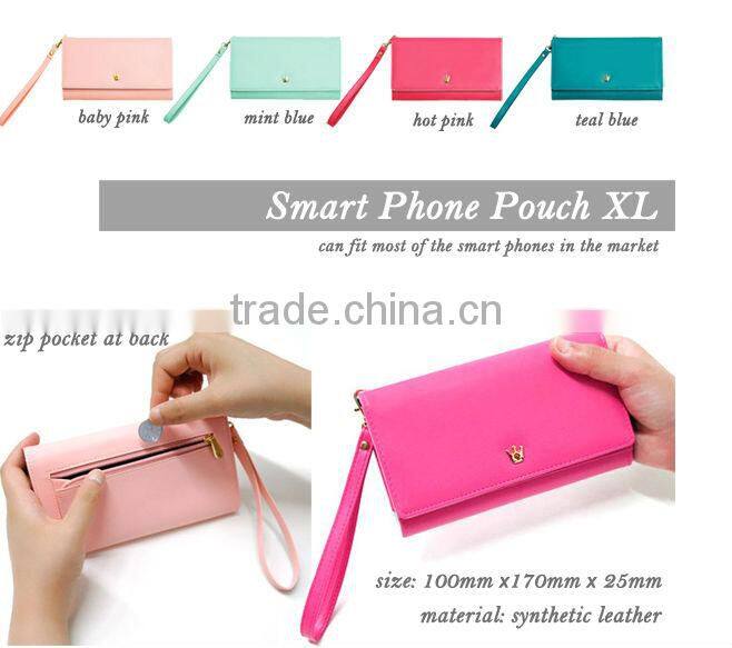 Pu Leather Smart Phone Wallet Mobile Card Holder Case Coin Bag Pouch Purse For S3 5/4/4s With Pvc Box Packing