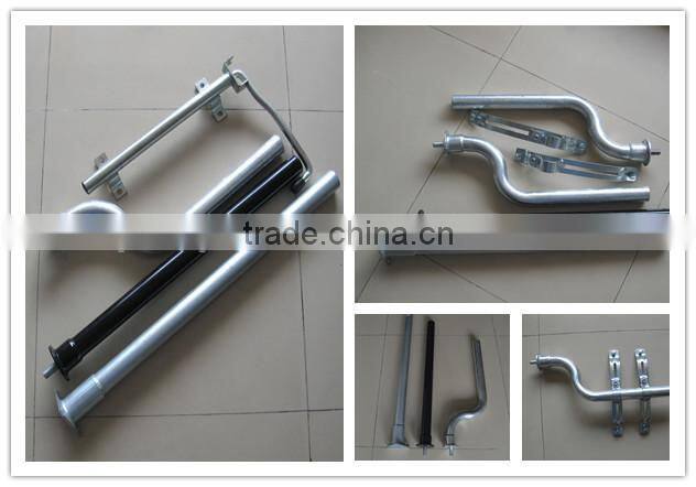 Mudguard tube with Triangular base zinc finish