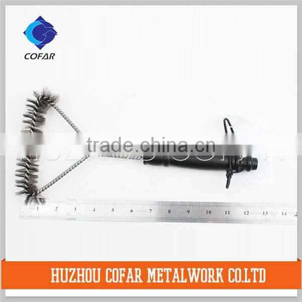 High quality wooden handle wire snap on bbq grill tool set