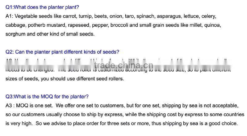 New design manual vegetable seeder