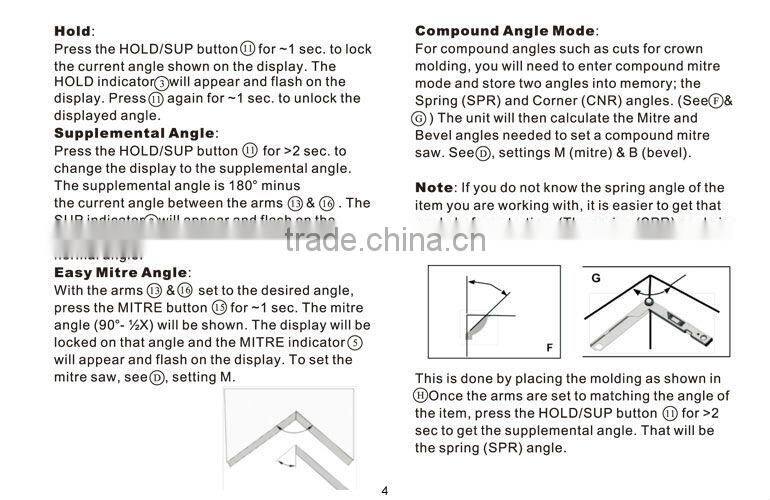Multifunction renovation tool high Precision electronic digital angle