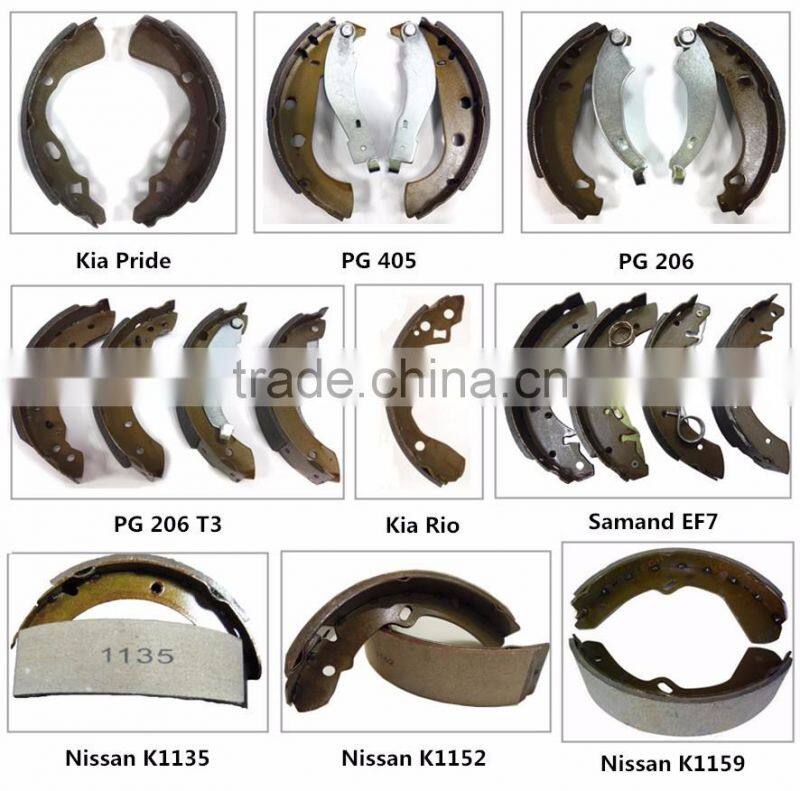 KK150-26-38Z semi-metallic rear brake shoes for pride