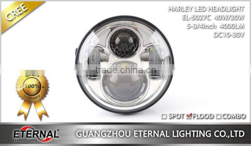 40W 5.75" LED motorcycle headlight Harley projector headlight H4 for Harley universal headlamp replacement kit