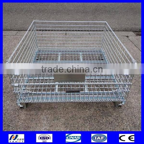 Durable Industrial Foldable storage cage, wire mesh cage, storage container