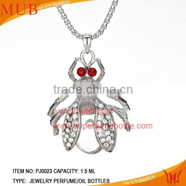 Fireworm Shape Jewelry Pendant Glass Perfume bottle jewelry