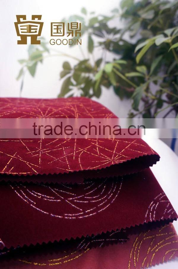 ITALIAN TEXTILE GILDED FABRIC FLOCKING
