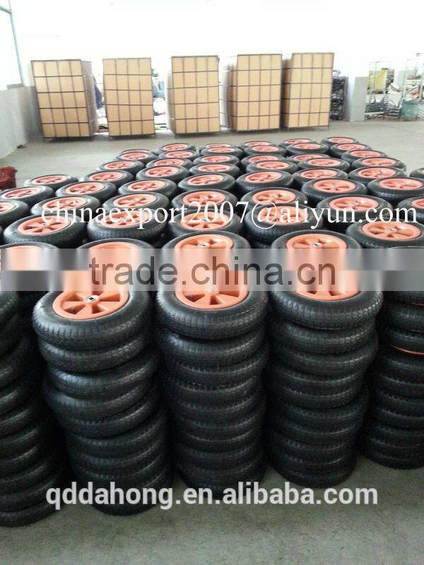 Rubber Tyre with Plastic Rim for Wheelbarrow 3.50-8