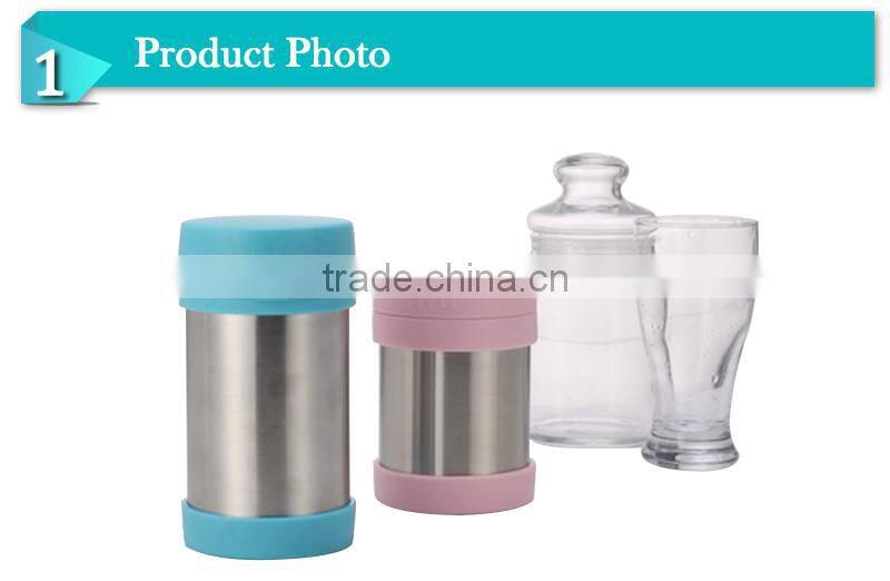 Mini colorful double wall stainless steel vacuum insulated food warmer(CSUF)