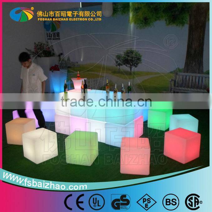 Outdoor LED Light Cube/High Quality RGB cube light/16 color LED cube seat