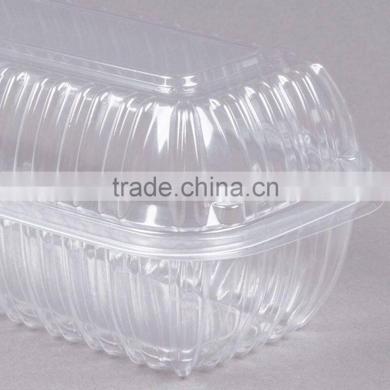 Clamshell Clear Hinged Lid Plastic Hoagie Container