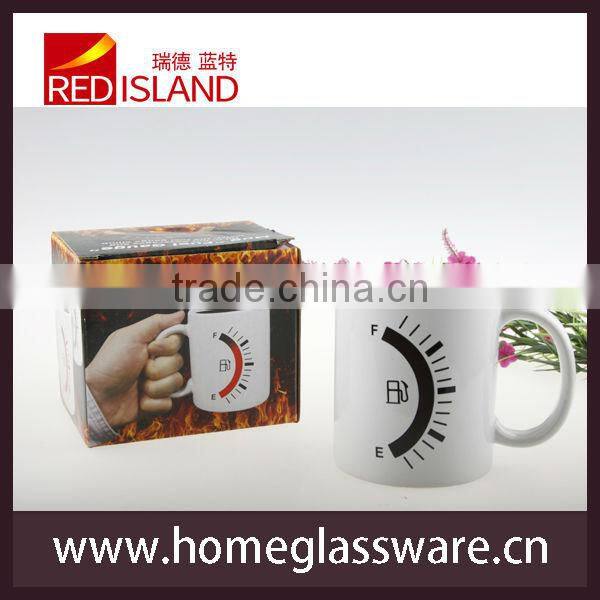 wholesale the thermometer design color changing ceramic mug