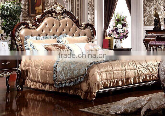 BISINI Brand New Bedroom Furniture, Royal and Luxury Bedroom Furniture Set, King Size Bed with Nightstand Set (BF01-ML014)