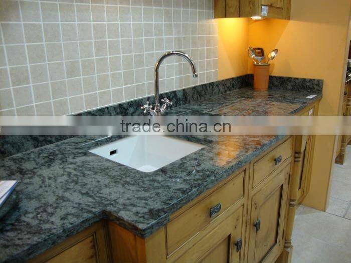 olive green granite countertop