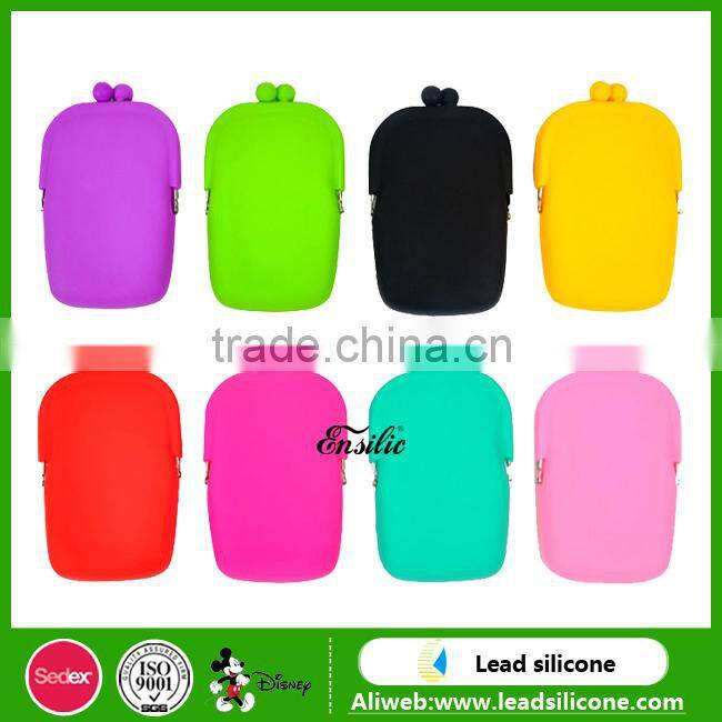 New design Fashion wholsale colorful silicone card holder wallet