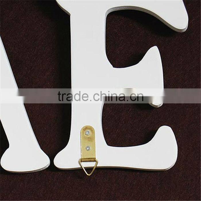 White LOVE letters modern clothes hangers coa track coat hook hanging wall hanging wooden letter wall hook