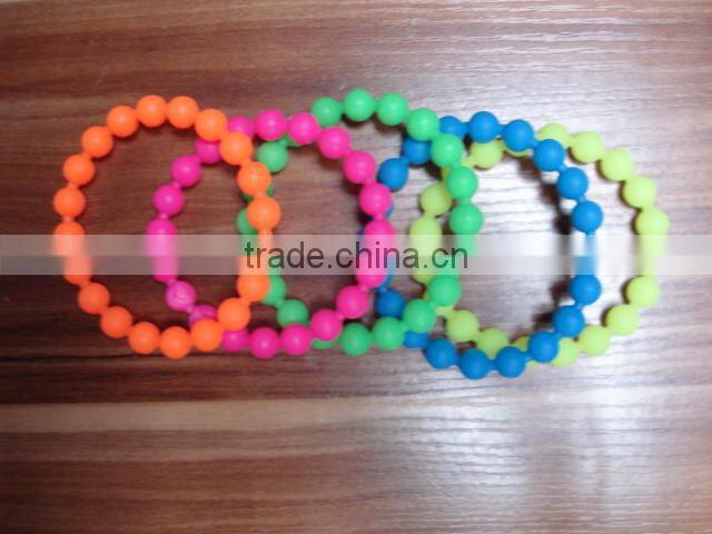 newly wear-resisting colorful silicone bead bracelet