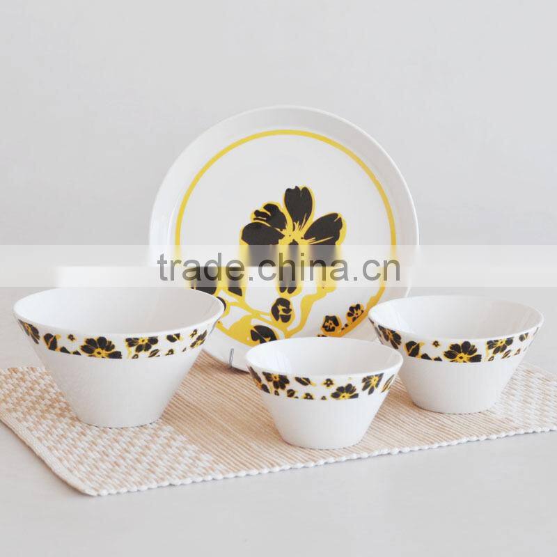 Cermic Bowl Set with Decal Printing, Porcelain Dinner Bowl, Bowl Set