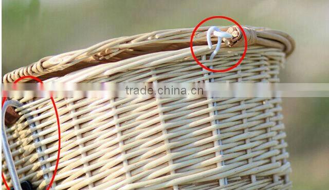 Wholesale cheap bulk removable wicker bike bicycle basket