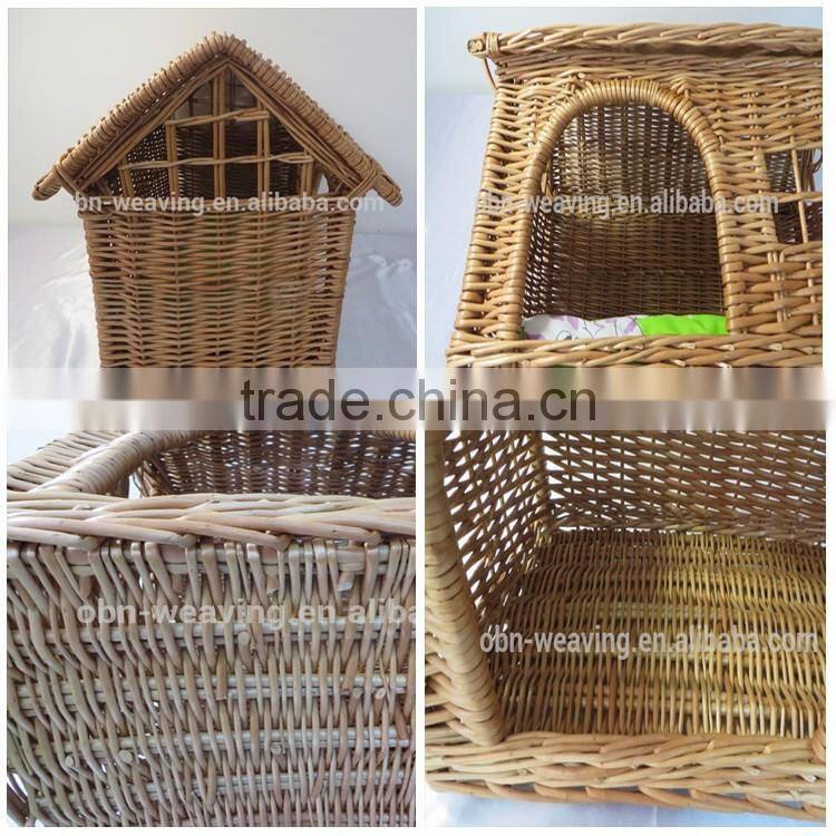 Wholesale new desigh handmade wicker dog house outdoor pet house