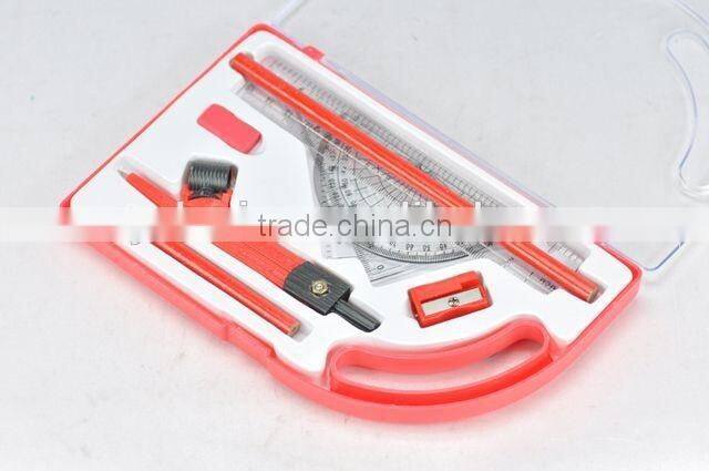9PC STATIONERY SET in Portable Transparent Plastic Box STATIONERY