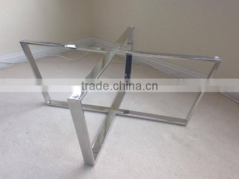 Chrome metal dining table base