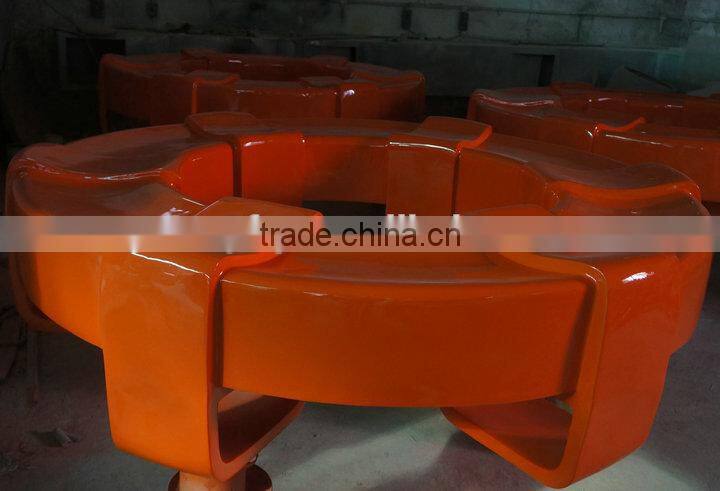 Outdoor fiberglass round garden chair