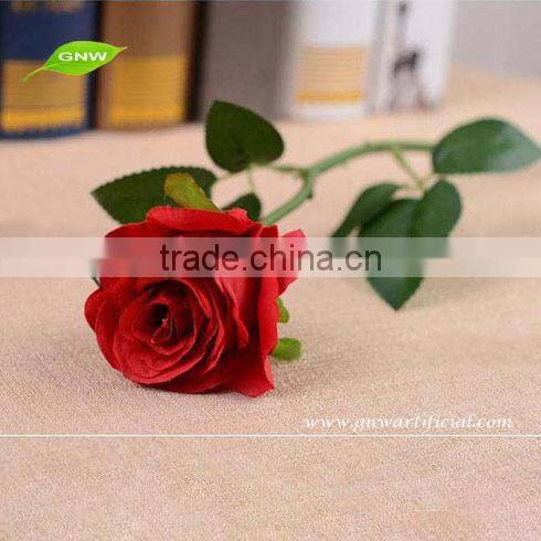 GNW FLS02 Wedding Favor Fake Rose Flower Single Stem Made in China